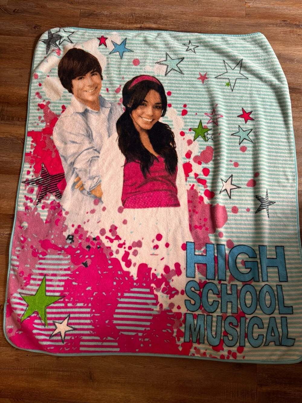Y2K Disney High School Musical Throw Blanket Troy And Gabriella Fleece